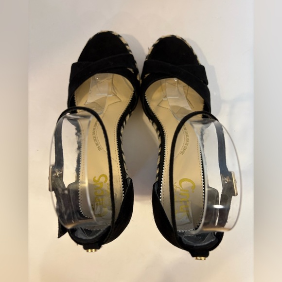 Circus by Sam Edelman Renee black open toe wedge heel sandals size 7M - Picture 8 of 11